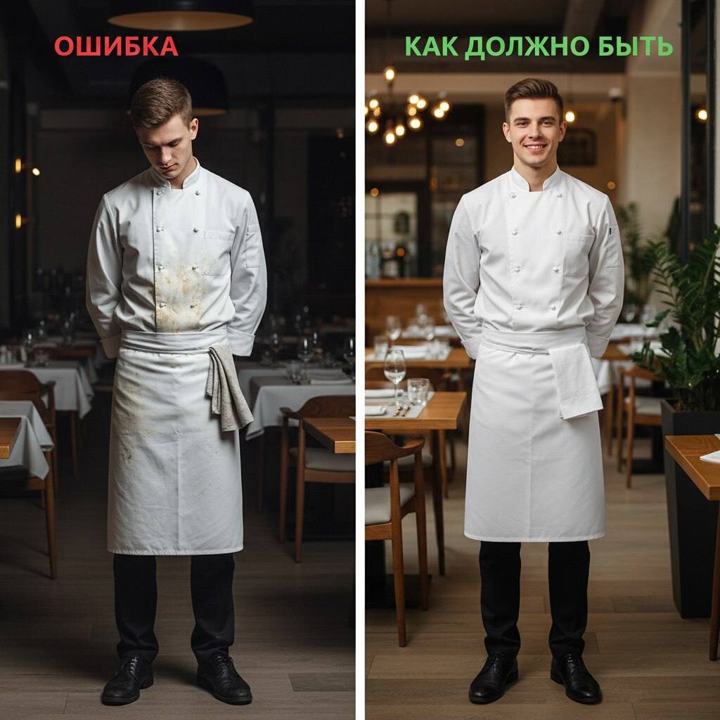 Мелочи, как они влияют?

Влияние мелочей на имидж заведения

Когда речь идет о ресторанном бизнесе, детали играют ключевую роль в формировании восприятия заведения клиентами. Даже мелкие нюансы, такие как внешний вид униформы персонала, могут существенно повлиять на общее впечатление и доверие к ресторану. Вот основные моменты, которые стоит учесть:

1. Визуальная составляющая

• Чистота униформы: Белая униформа должна быть безупречно чистой. Если у официанта рубашка выглядит "слегка грязной", это может вызвать сомнения в отношении качества обслуживания и чистоты в самом заведении.
• Стиль униформы: Стильная униформа может создать положительное первое впечатление. Например, современные медицинские учреждения переходят на более стильные цвета, что делает их более привлекательными для клиентов.

2. Восприятие качества

• Ассоциации с качеством: Если заведение не уделяет внимания таким деталям, как чистота униформы, клиенты могут предположить, что аналогичный подход наблюдается и в других аспектах работы заведения, таких как качество пищи и обслуживания.
• Профессионализм персонала: Чистая и аккуратная униформа создает ощущение профессионализма и заботы о клиентах. Это важно для формирования доверия.

3. Системы контроля

• Контроль за состоянием униформы: Важно разработать систему контроля за состоянием униформы. Это может включать регулярные проверки и стандарты стирки, чтобы избежать ситуации, когда белый цвет становится "грязно-белым".
• Обучение персонала: Обучение сотрудников важности внешнего вида и его влияния на имидж заведения поможет поддерживать высокий стандарт.

4. Примеры из практики

• Грузчики в униформе: Наличие чистой и аккуратной униформы у грузчиков создает впечатление о компании как о солидной и ответственной.
• Сравнение с медицинскими учреждениями: Переход на стильные цвета в медицинских клиниках подчеркивает важность восприятия и может служить примером для ресторанов.

Внимание к мелочам — это не просто вопрос эстетики, а стратегический элемент