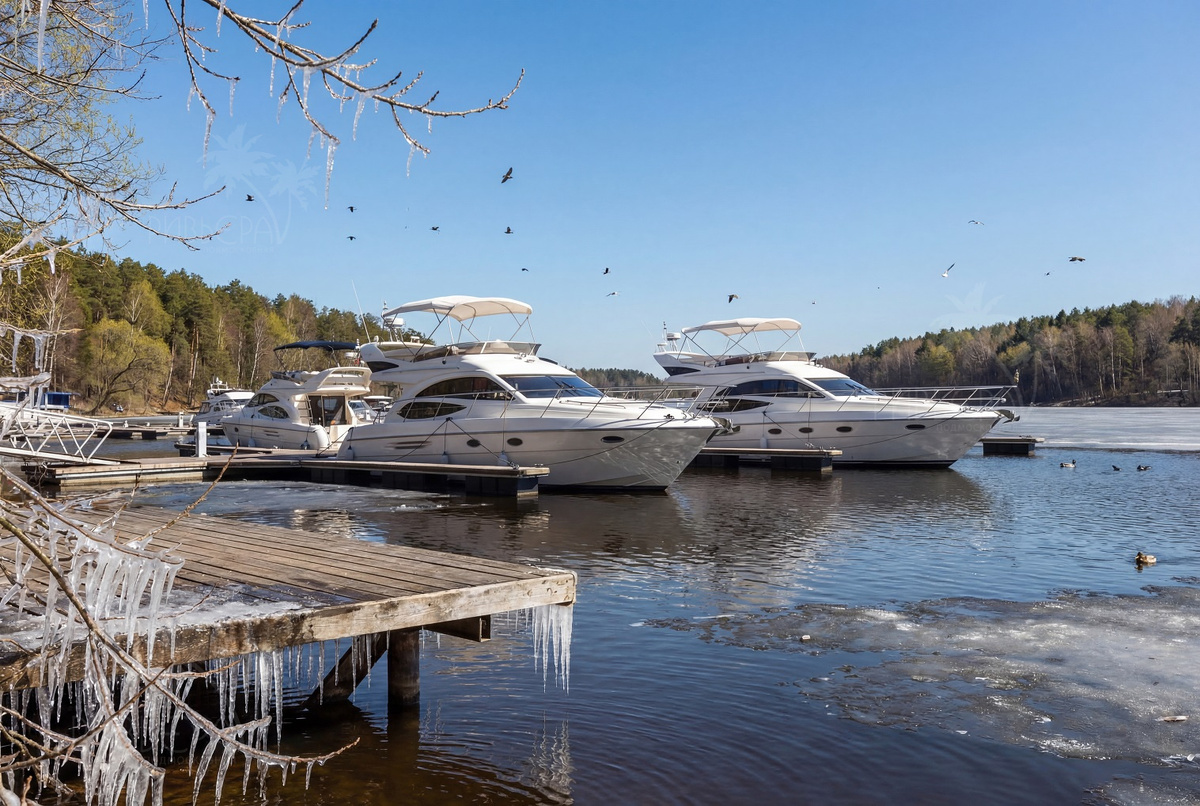 Яхты на Клязьминском водохранилище весной 2026