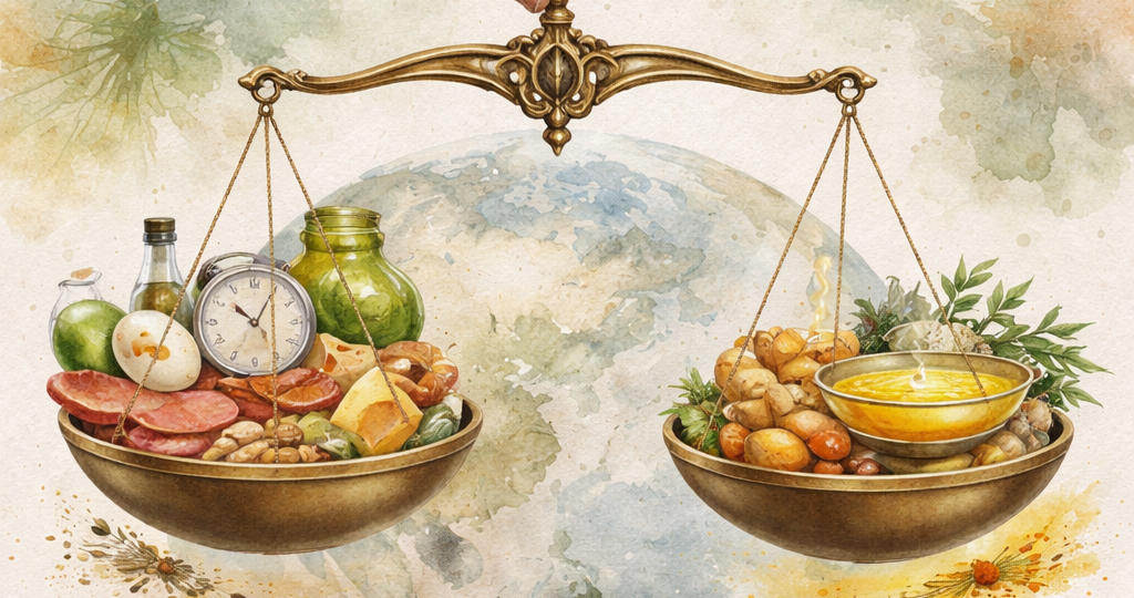 Кето, веганство, интервальное голодание. Каждые 5 лет — новая «правильная» еда. Аюрведа не менялась ни разу — и вот почему