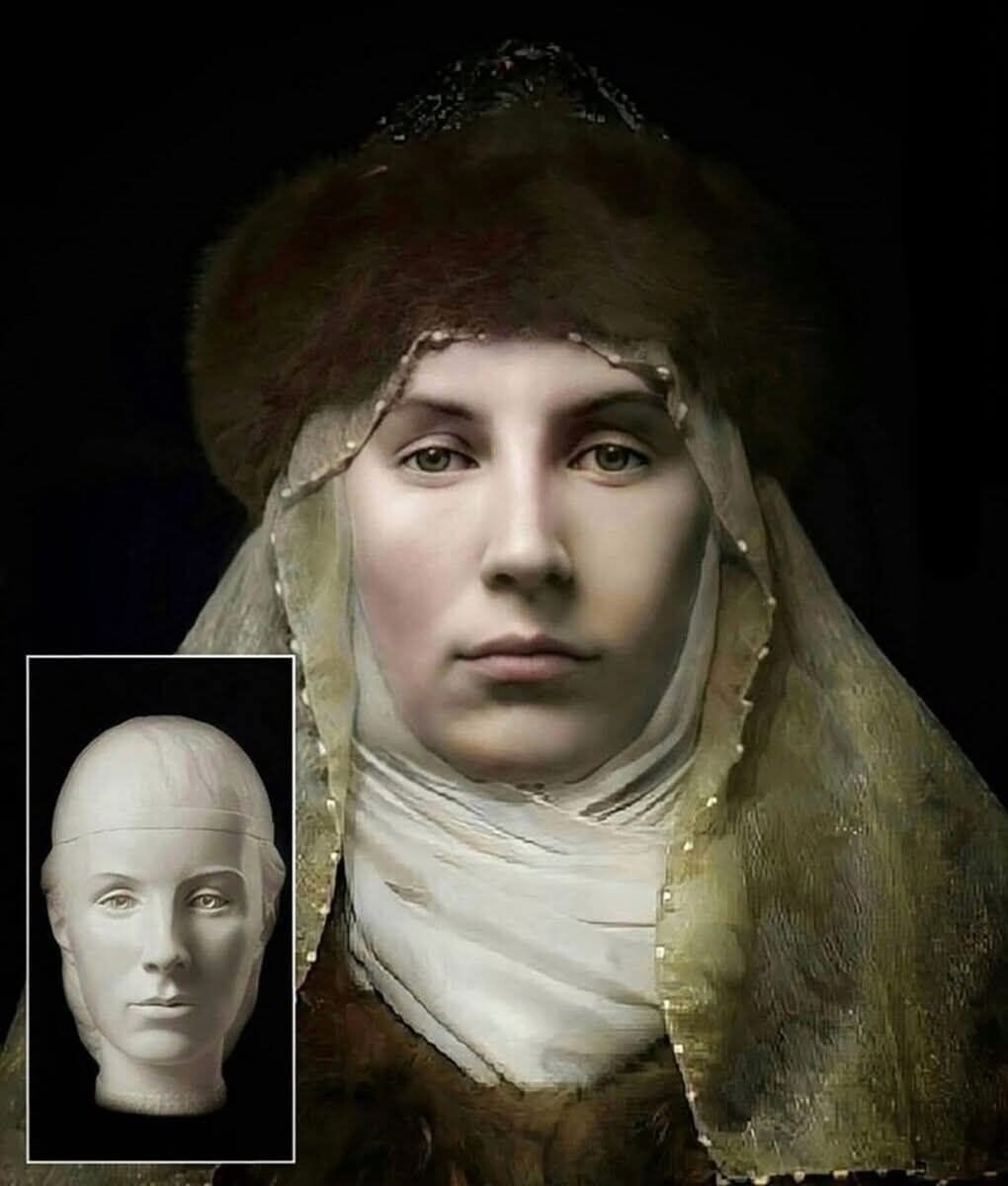 Елена Глинская, портрет С. А. Никитина на основании эксгумации останков, фотография из открытого доступа в интернете