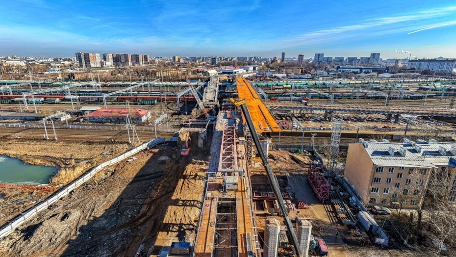    Процесс строительства нового Цимбалинского путепровода в Невском районе Петербурга. Автор фото: Пресс-служба Смольного