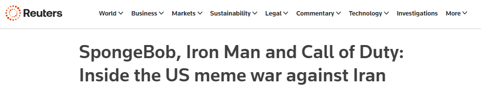 Губка Боб, Железный Человек и Call of Duty: Внутри мем-войны США против Ирана