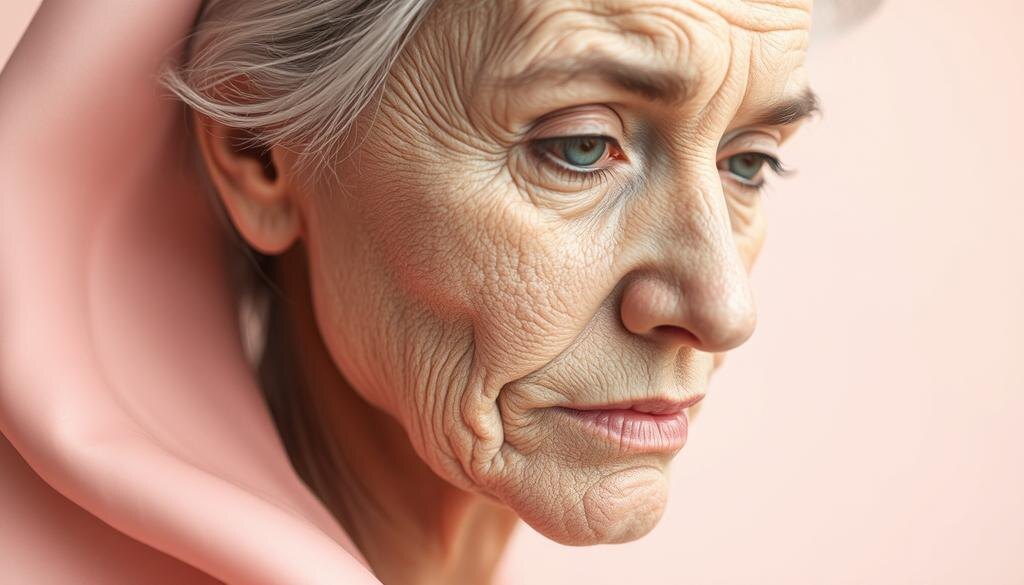    Абстрактное изображение старения, символизирующее переход от юности к зрелости.