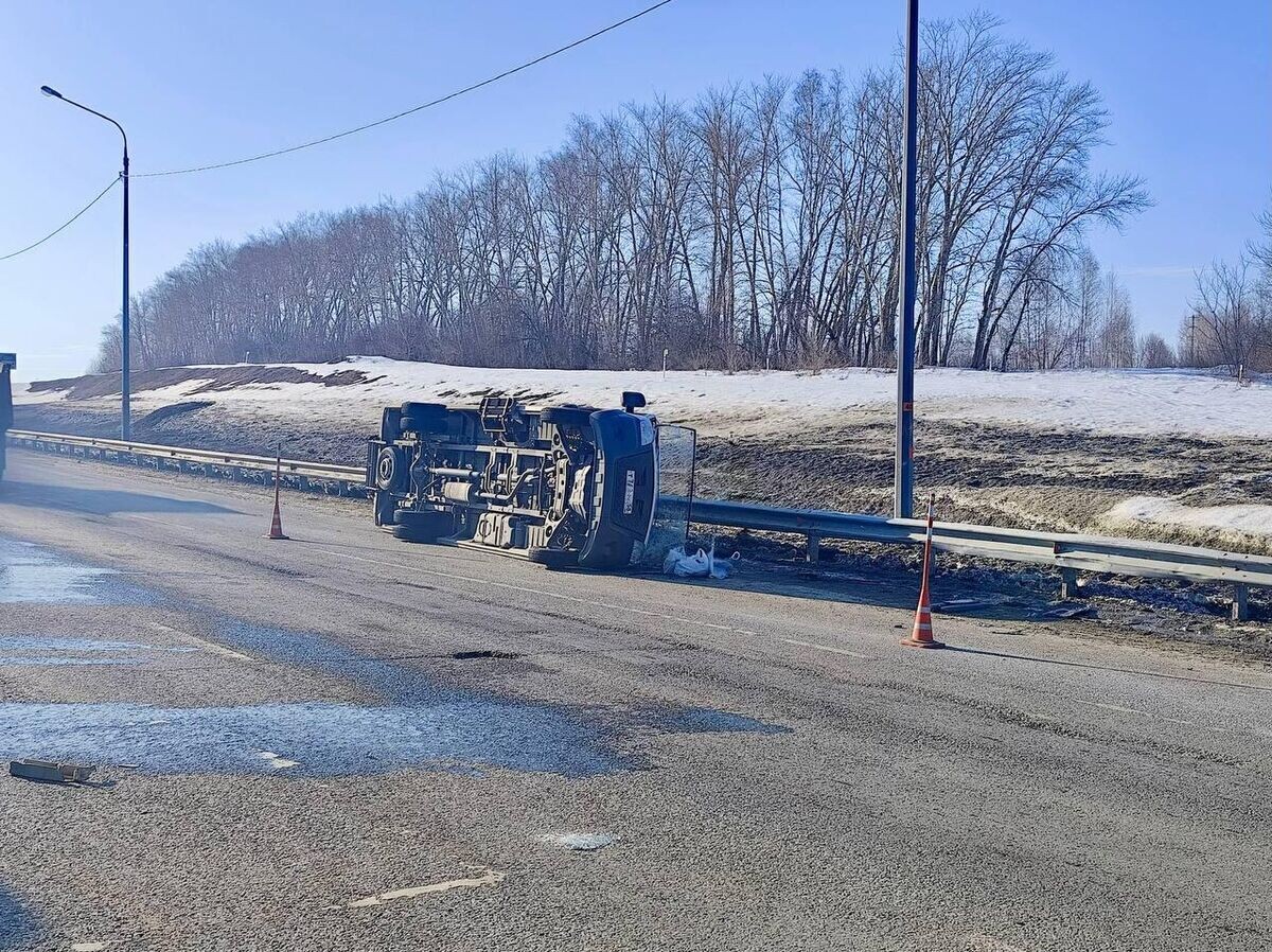    ДТП газели с бетономешалкой в Пензенской области | © Фото : Госавтоинспекция Пензенской области/Telegram