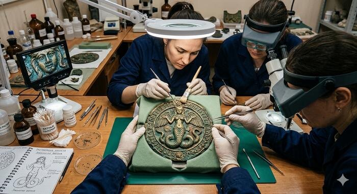 Что такое змеевик: археологи рассказали о найденном в Москве древнем амулете. Обложка © Nano Banana