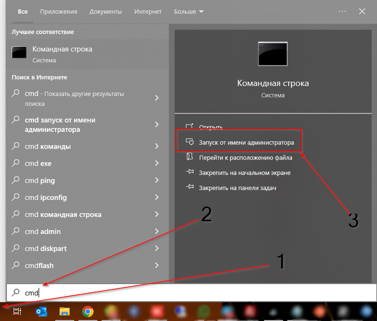 Запуск cmd из под администратора системы Windows