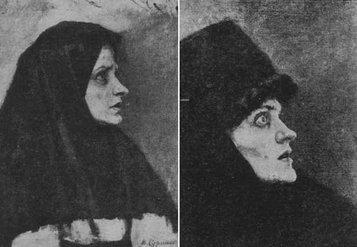 В. Суриков. Голова боярыни Морозовой. Этюды к картине.