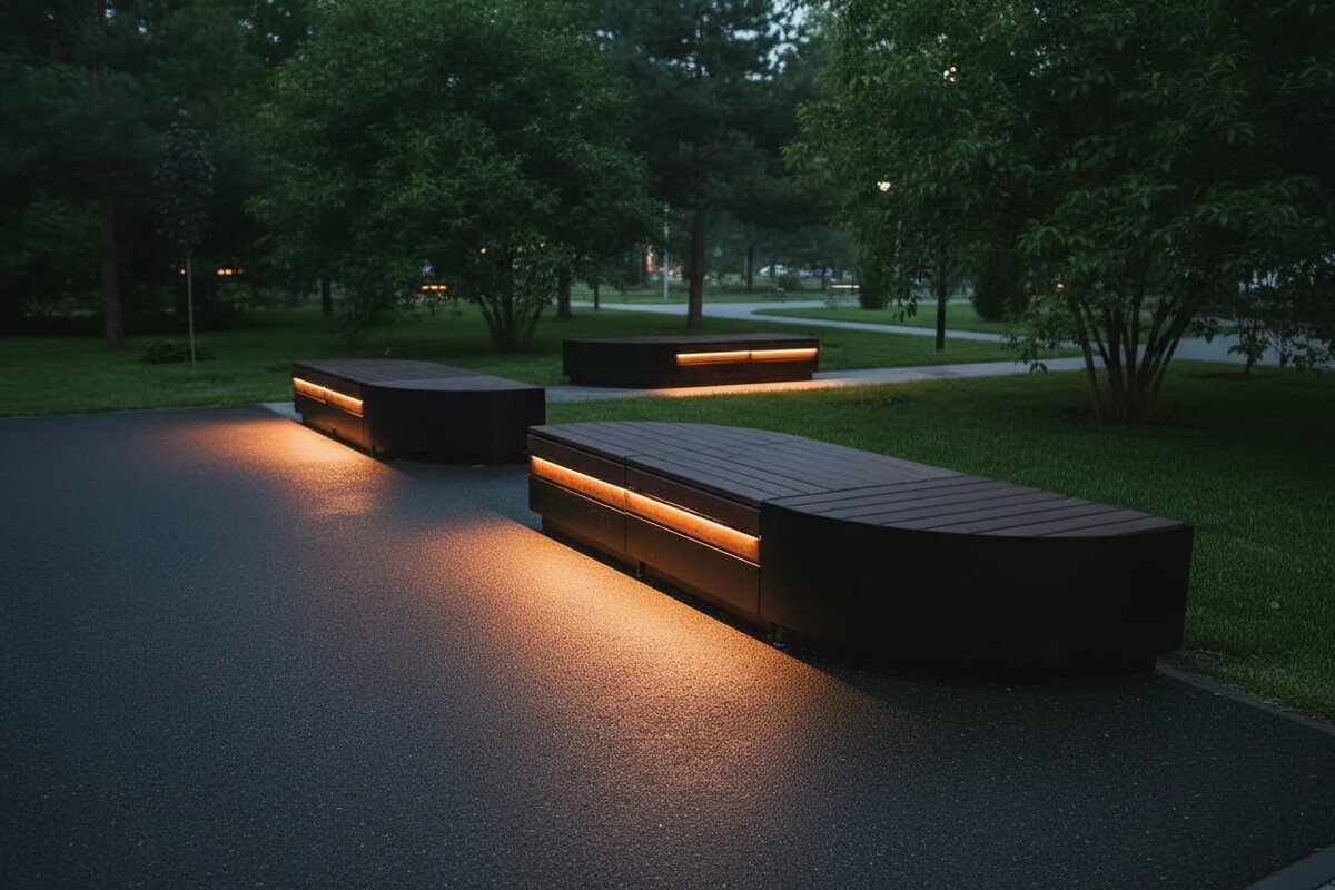 АФ светящиеся скамейки