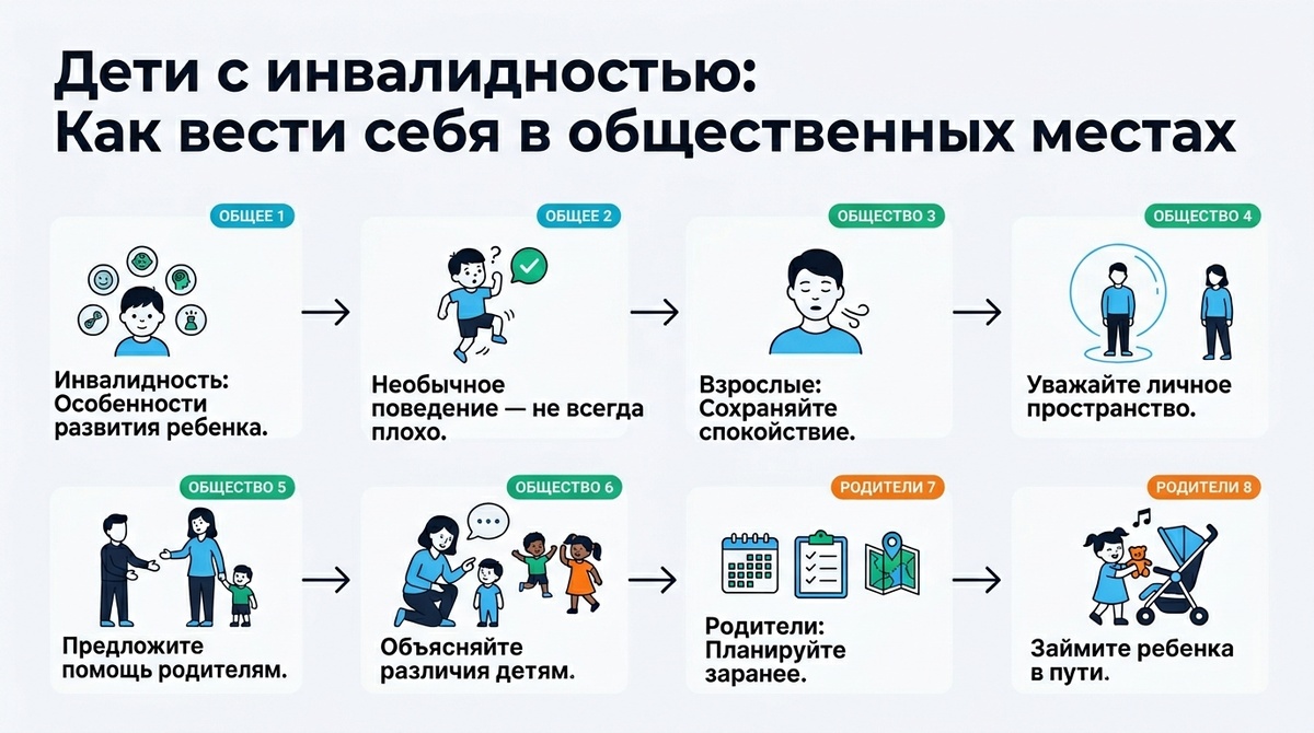 Дети с ОВЗ: как вести себя в общественных местах  📷
