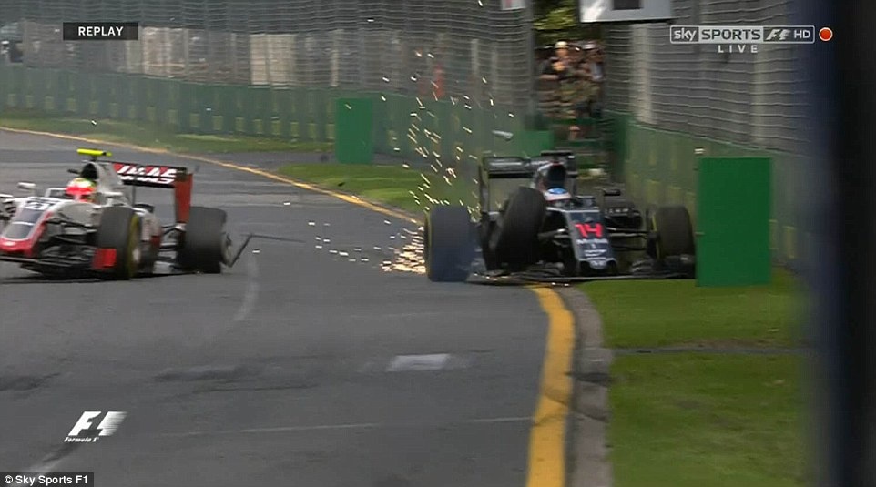 Авария Фернандо Алонсо и Эстебана Гутьерреса