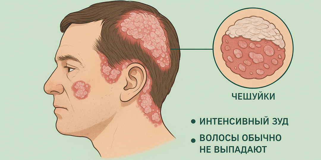 Псориаз на голове. Причины возникновения и факторы риска