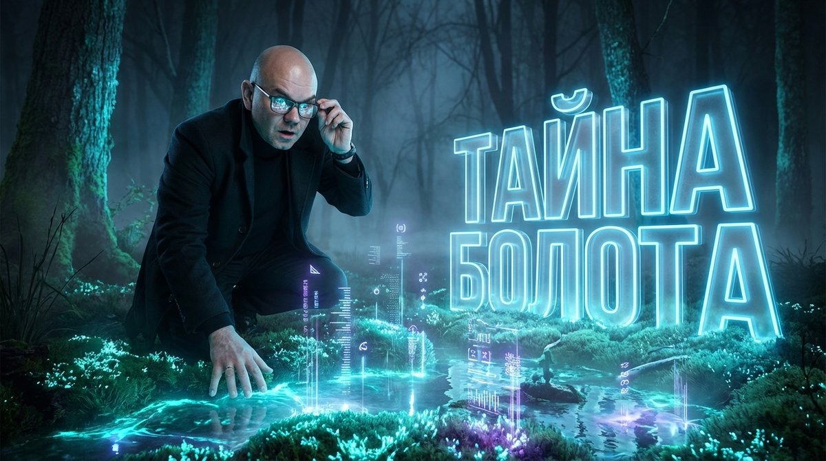    На этом изображении видно, как лесное болото светится в темноте новолуния. ww13