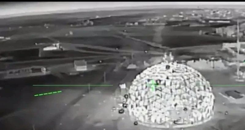 Дрон атакует РЛС в Крыму, защищенную радиопрозрачным куполом