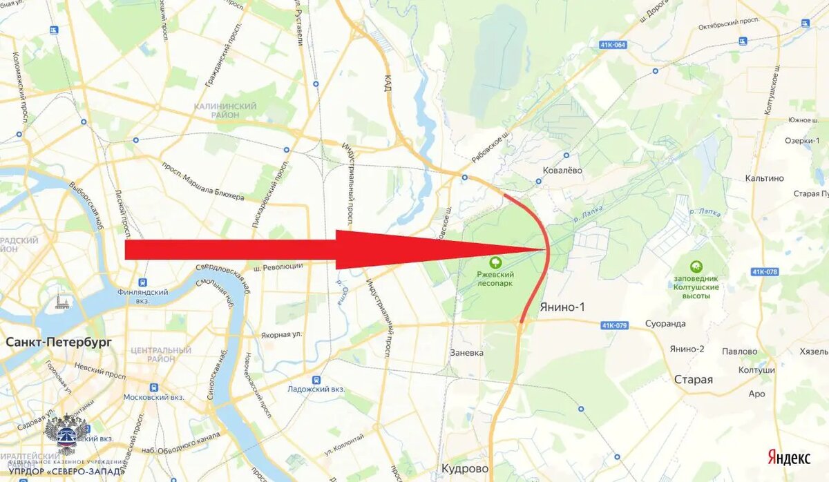    Зона работ. Фото: пресс-служба ФКУ Упрдор «Северо-Запад»