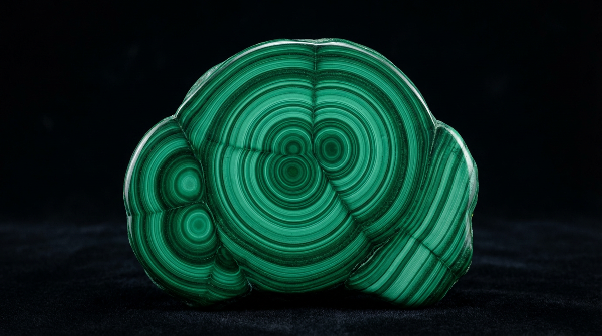 Малахит легко узнать по зеленым разводам. Каждый рисунок уникален, как отпечаток пальца
