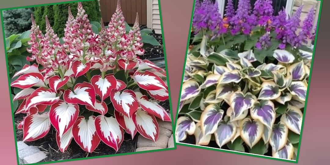 Красные, розовые с синими хосты как вид мошенничества