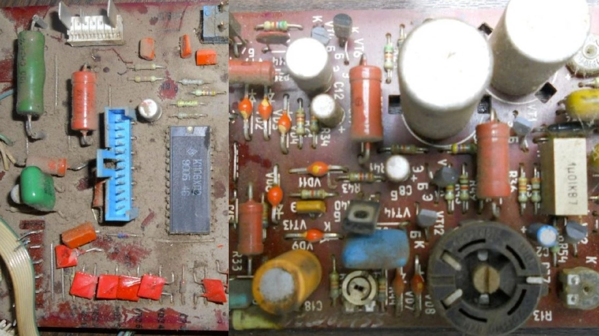 Платы с ТВ "Рубин".