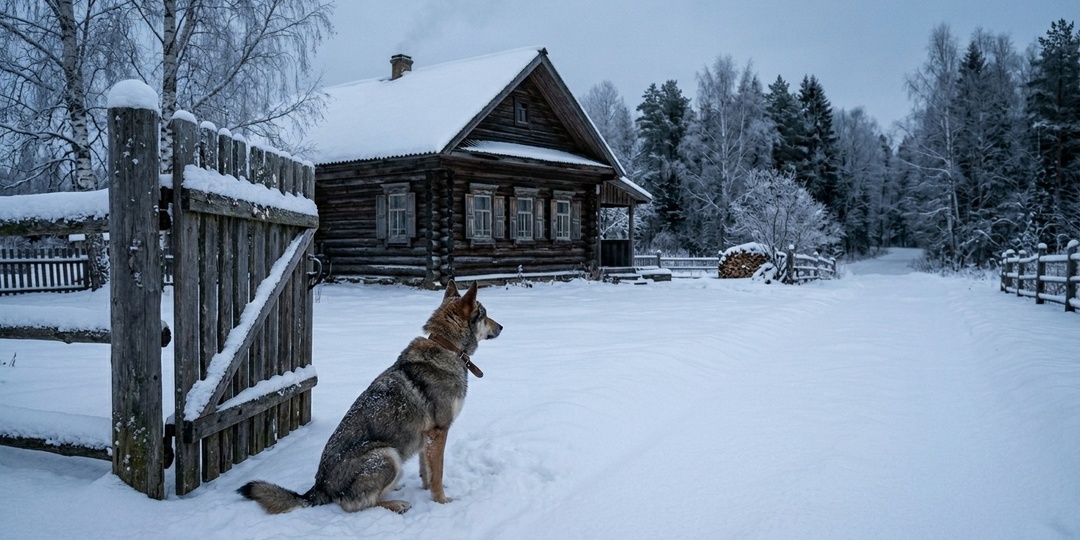 Он ждал хозяина у ворот, пока не приехали родственники