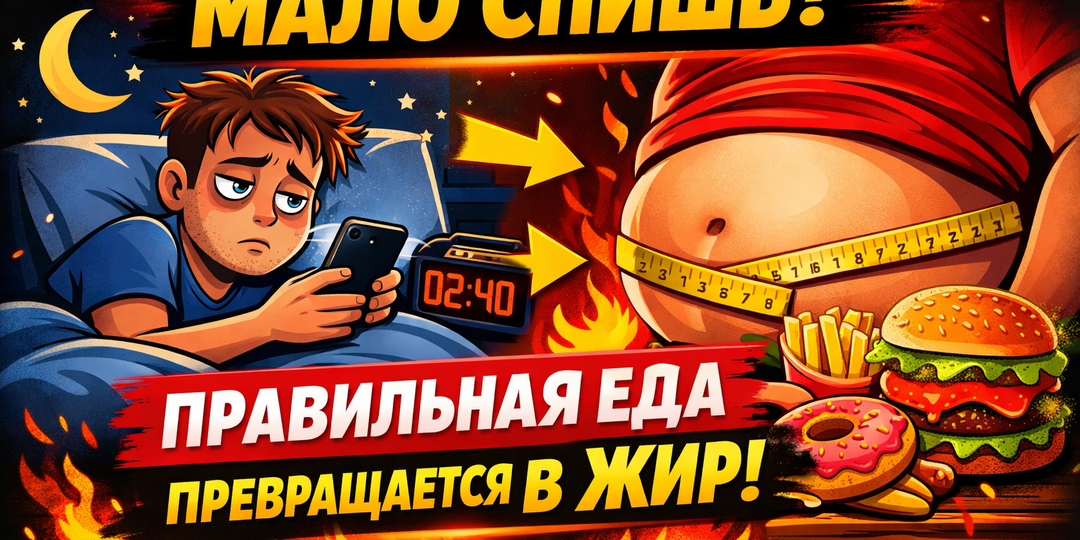 Сон меньше 7 часов = жир на животе. Учёные объяснили почему