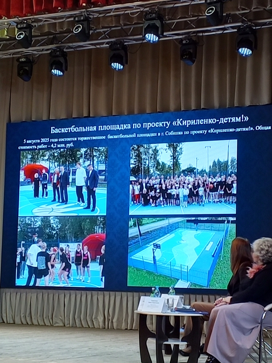 Замечательная презентация была подготовлена. Приезд баскетболиста Кириленко в Собинку.