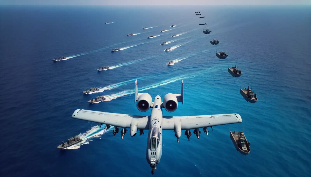    А-10, художественное изображение. © Dall-E / Ridus.ru