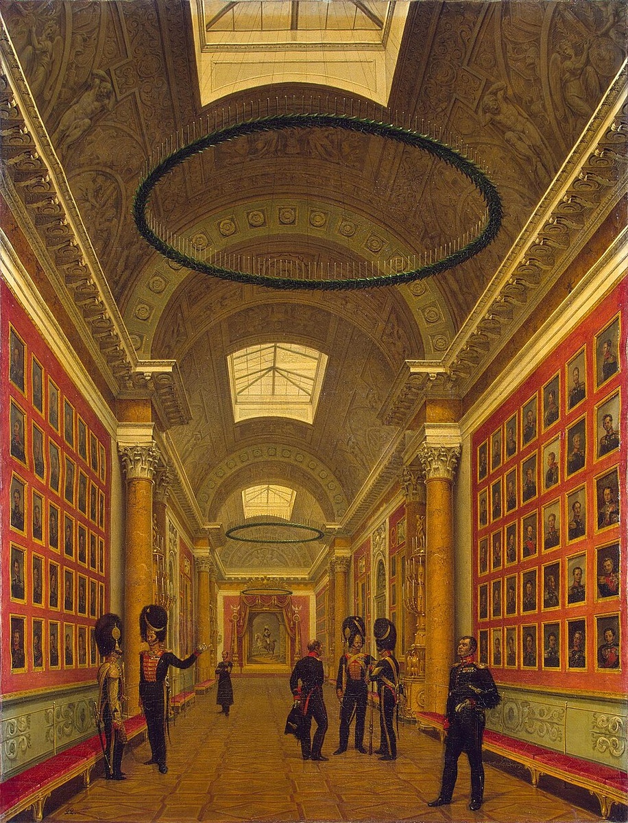 Военная галерея Зимнего дворца. Картина Г. Чернецова, 1827 г.