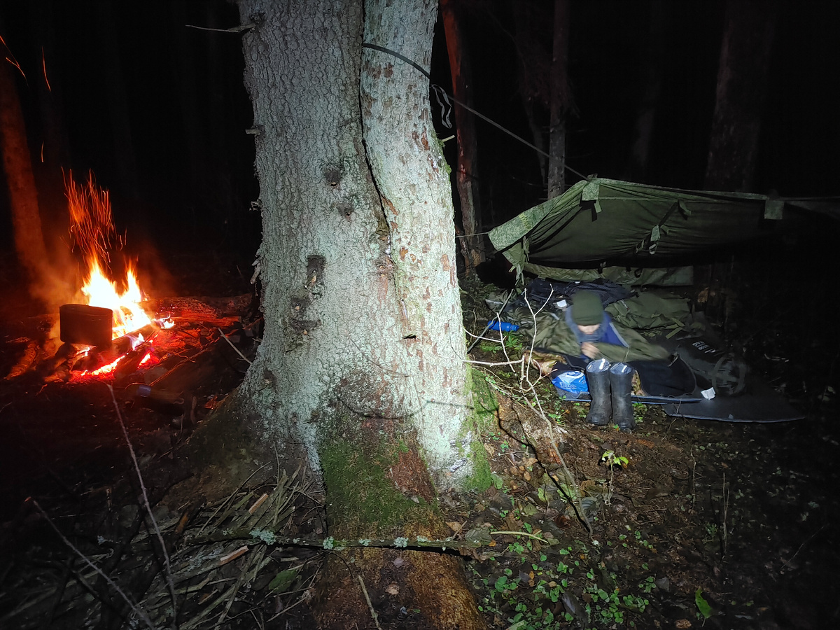 Ночевка в лесу, из Архива Чегодаева Алексея