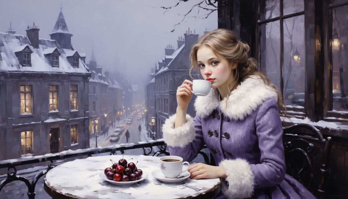 Кофе и вишня... кофейная вишня... вишневое кофе... Изображение от ИИ Шедеврум