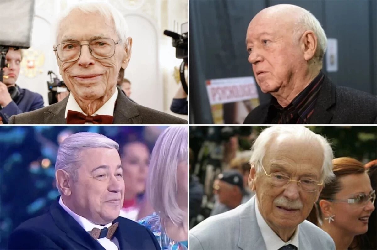    Александр Зацепин, Борис Мессерер, Евгений Петросян, Сергей Михалков.