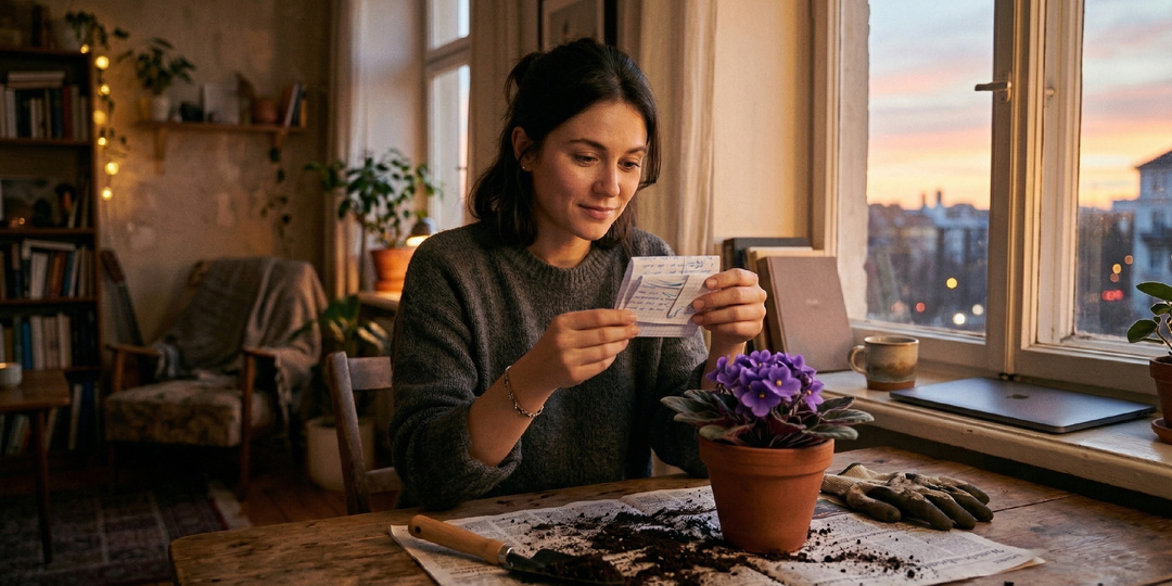 Записка в цветочном горшке