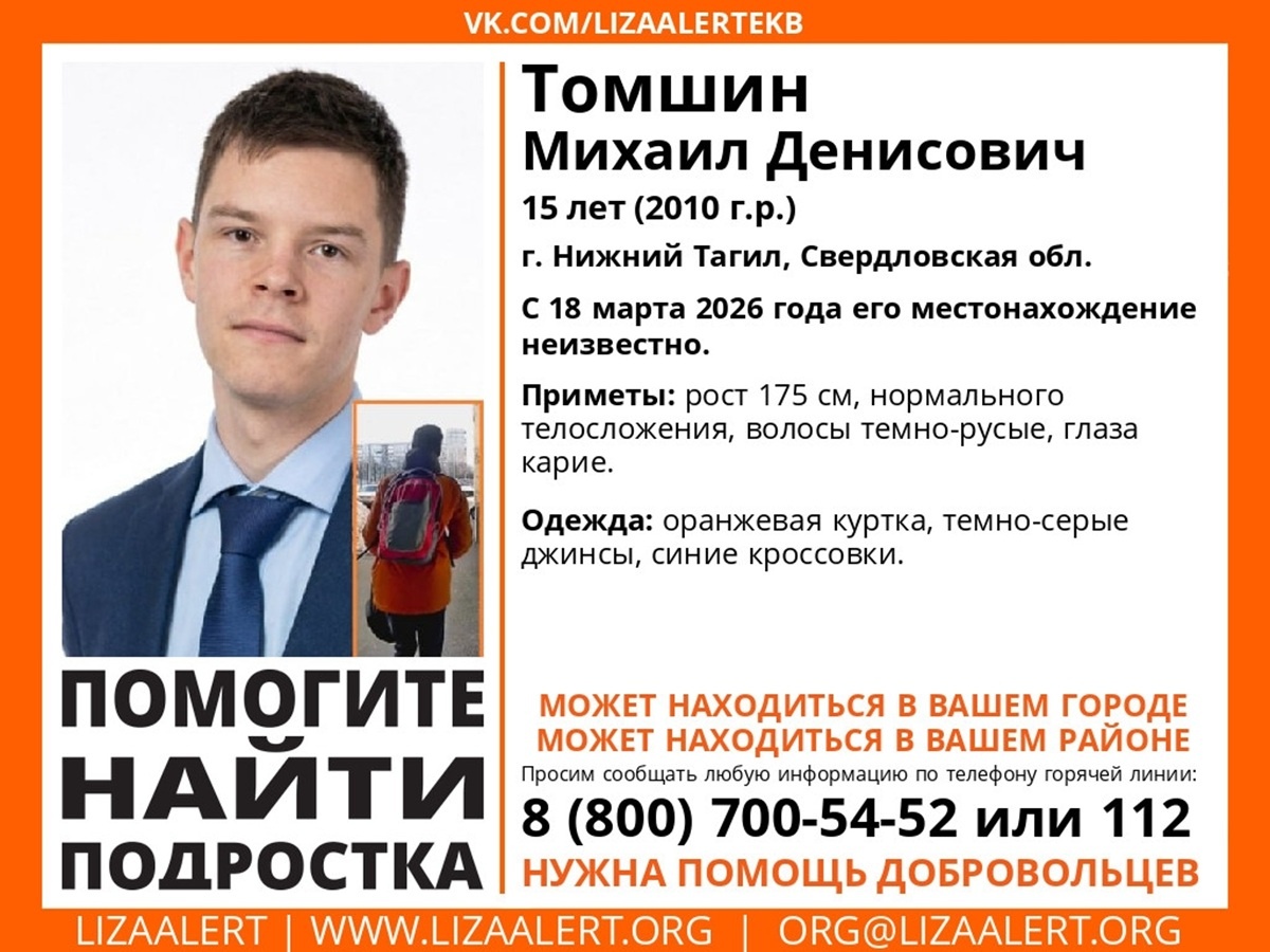 Фото: поисковый отряд «Лиза Алерт» Свердловской области  📷
