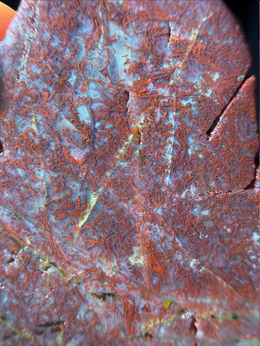 Красный моховой агат.