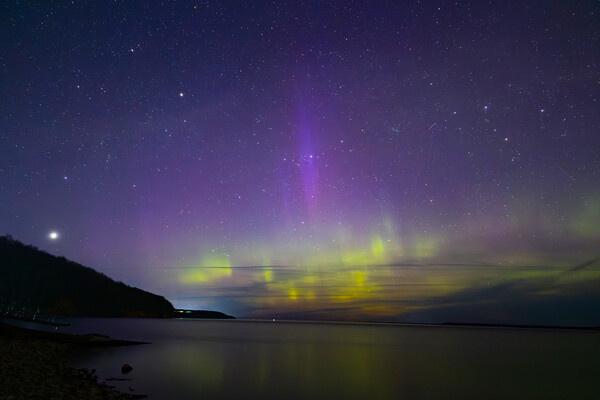 Северное сияние в небе над республикой Чувашия, 17 апреля 2025 года / Михаил Балашников/VK   📷