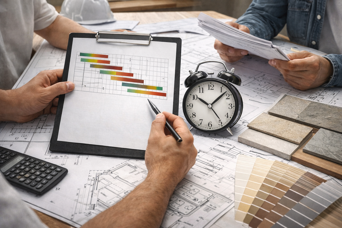 Планирование сроков ремонта начинается с поэтапного графика, а не с обещаний на словах.