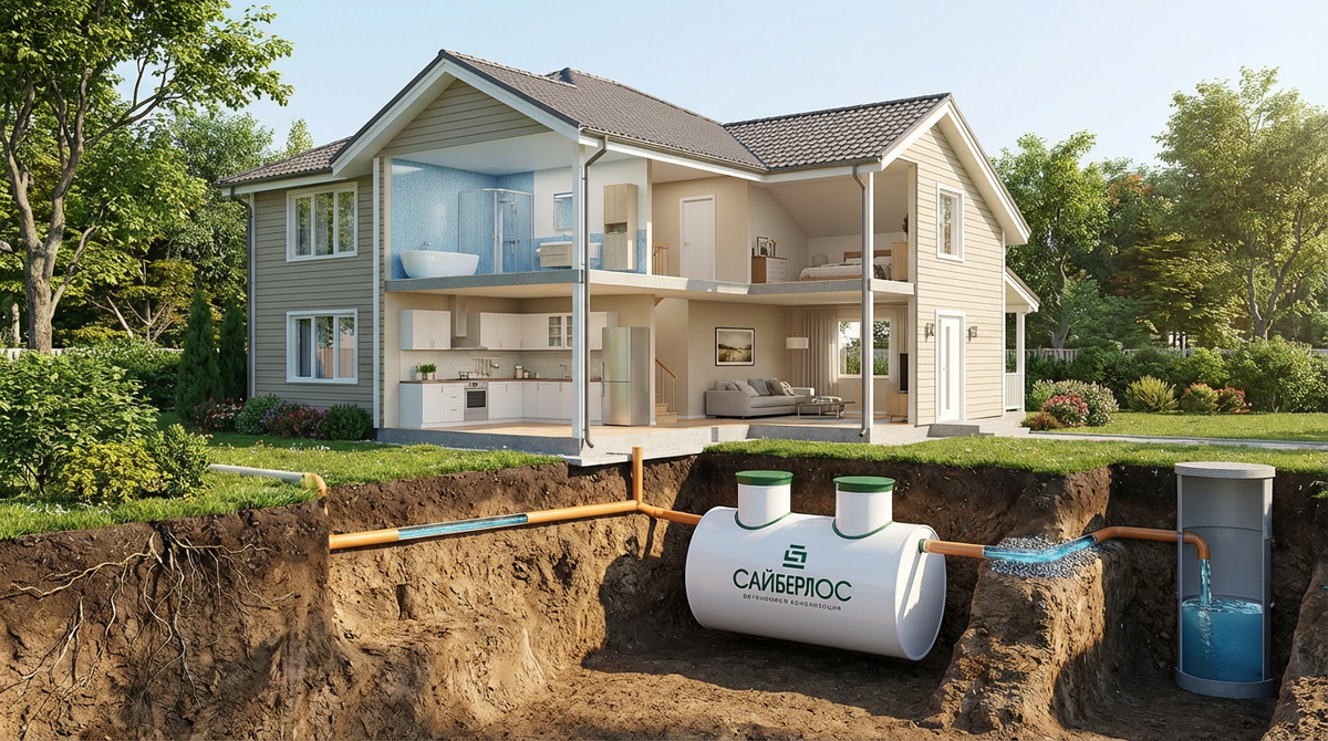 Монтаж автономной системы канализации