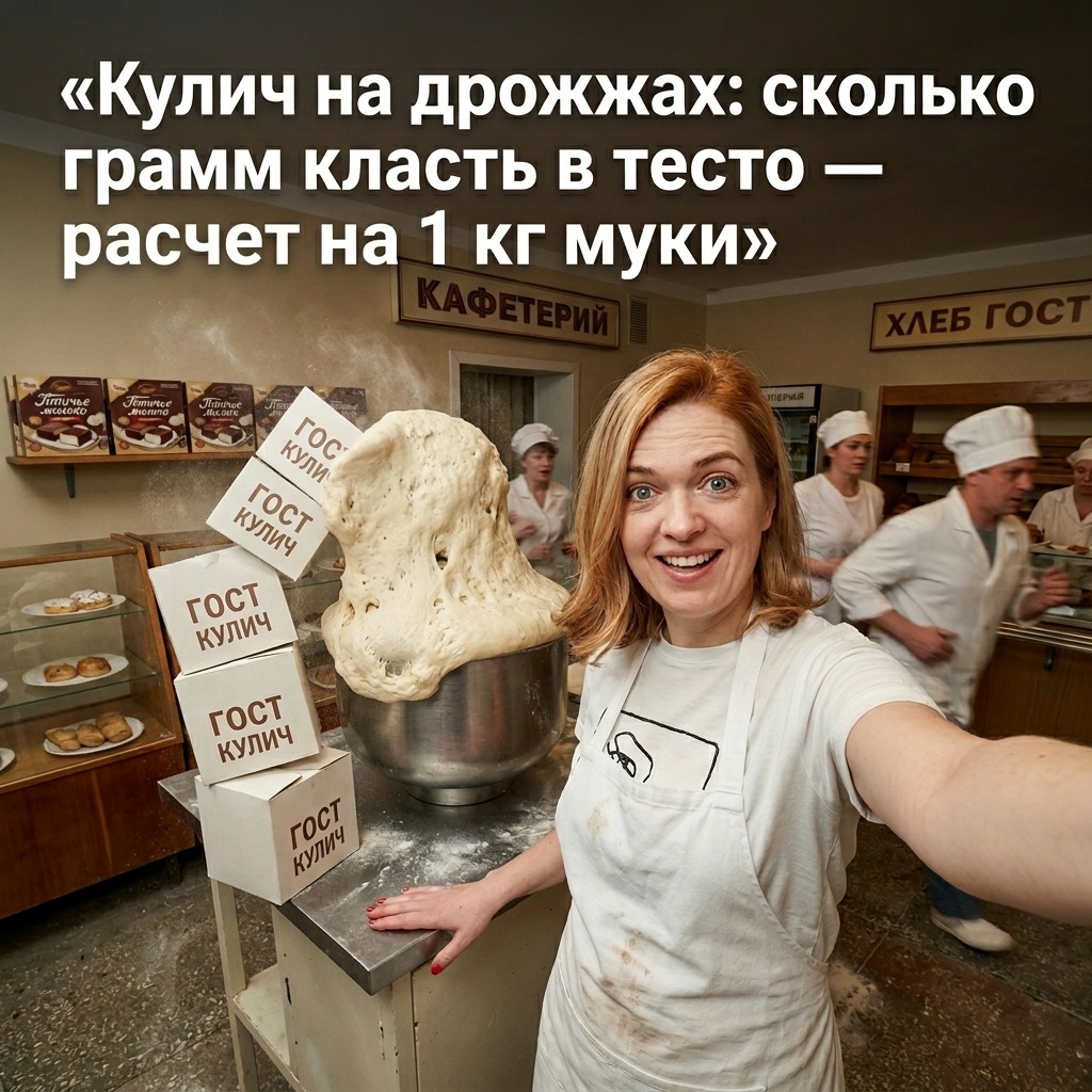    Сколько грамм дрожжей добавить в тесто на 1 кг муки для кулича admin
