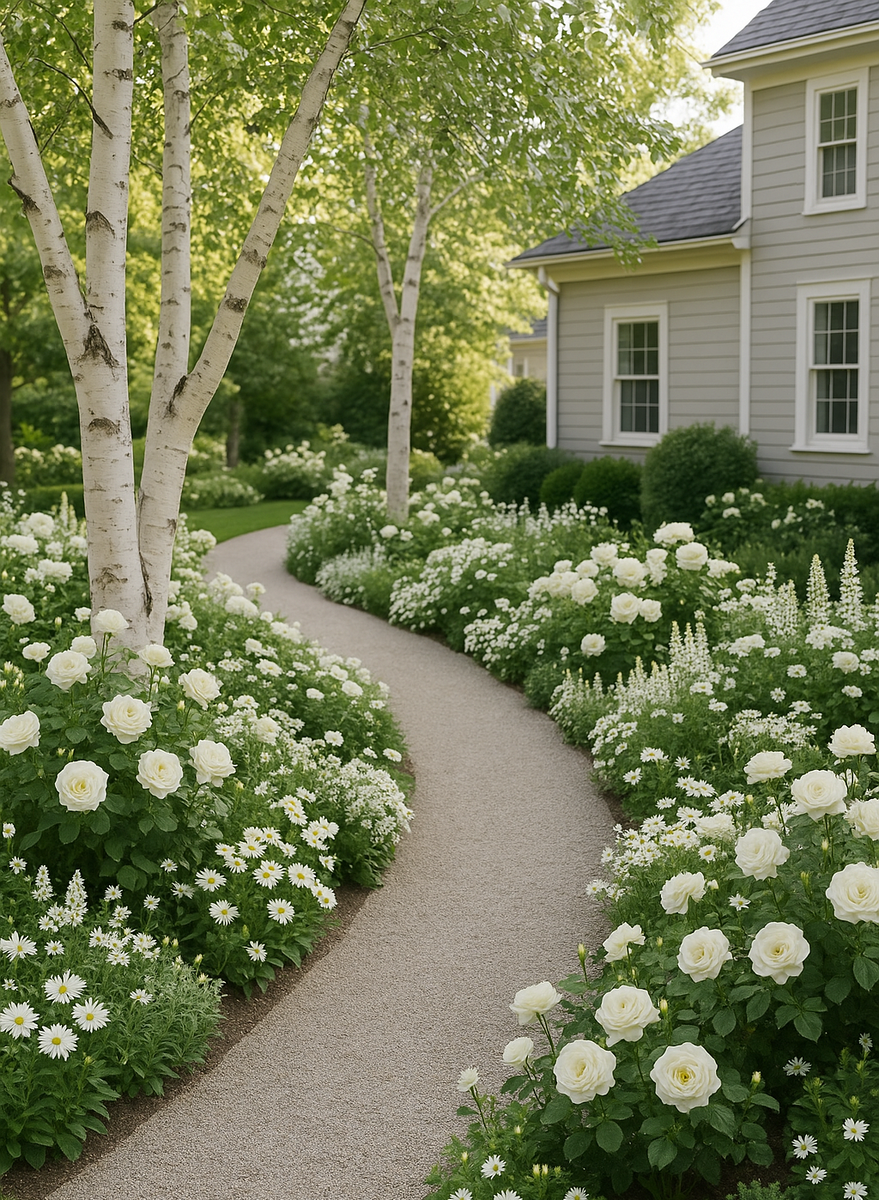 Американский сад: открытость, свет и ощущение свободы — дом на первом плане, сад за ним