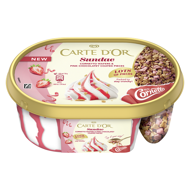 Strawberry — освежающая клубника + та же фирменная хрустящая вафля.
