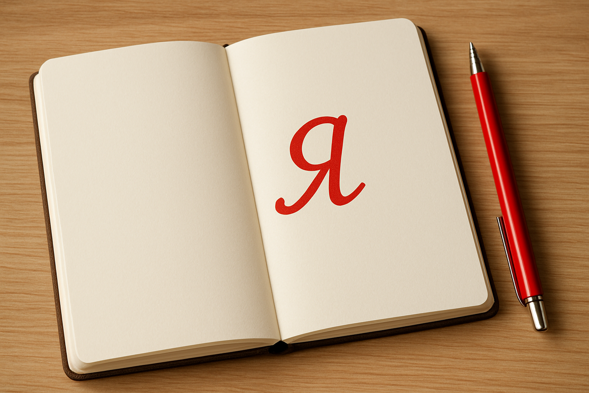 (блокнот со словом «Я»