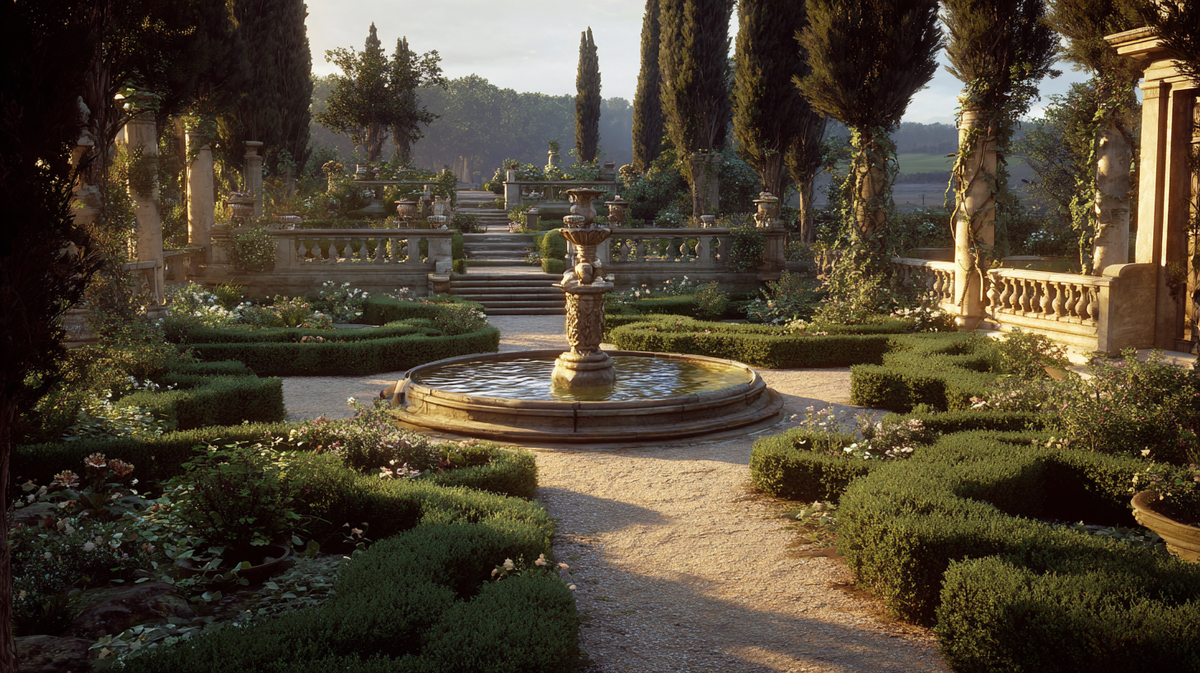 Классический итальянский сад эпохи Возрождения: террасы, симметрия и вечнозелёные акценты. Вдохновение