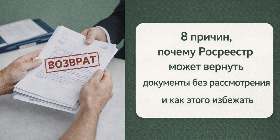 "Возврат документов": 8 причин, по которым Росреестр оставляет вас без регистрации и как этого избежать