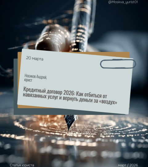 Кредитный договор 2026: Как отбиться от навязанных услуг и вернуть деньги за «воздух»