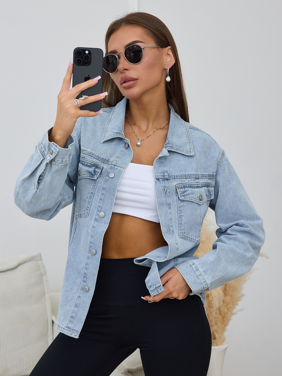 Рубашка джинсовая летняя Lakomes (светло-голубой)