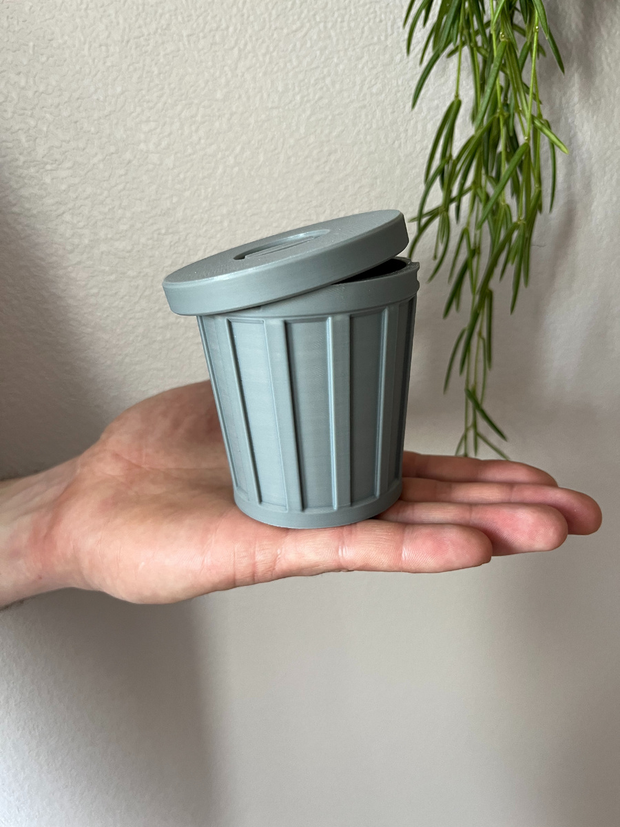 Шкатулка фигурка органайзер "Мусорный бак", высота 8 см