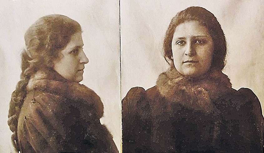 Фанни Каплан. Тюремный снимок. Чита, 1907 год. Девушку осудили за подготовку теракта.