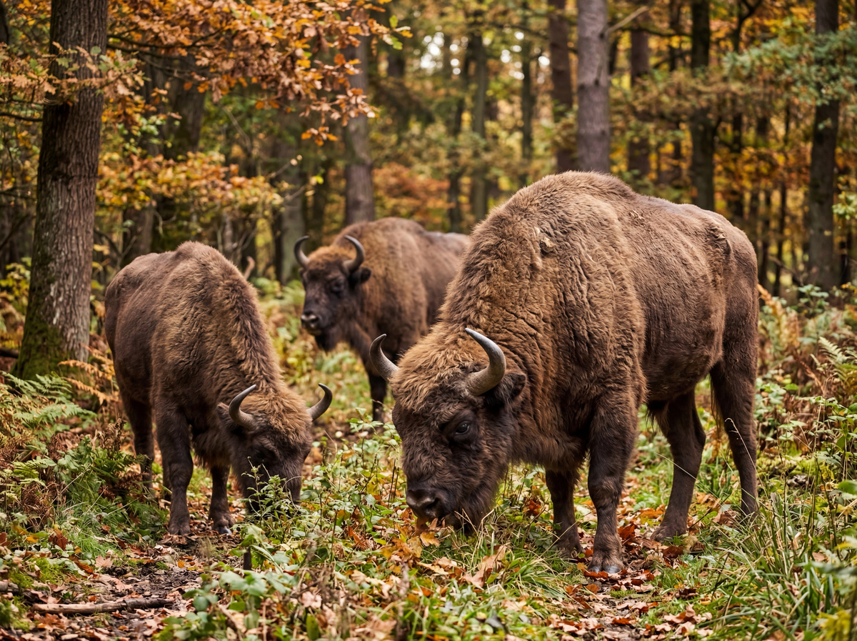 Зубр (Bison bonasus) занесён в Красную книгу России. В 2001 году вид был включён в список находящихся под угрозой.