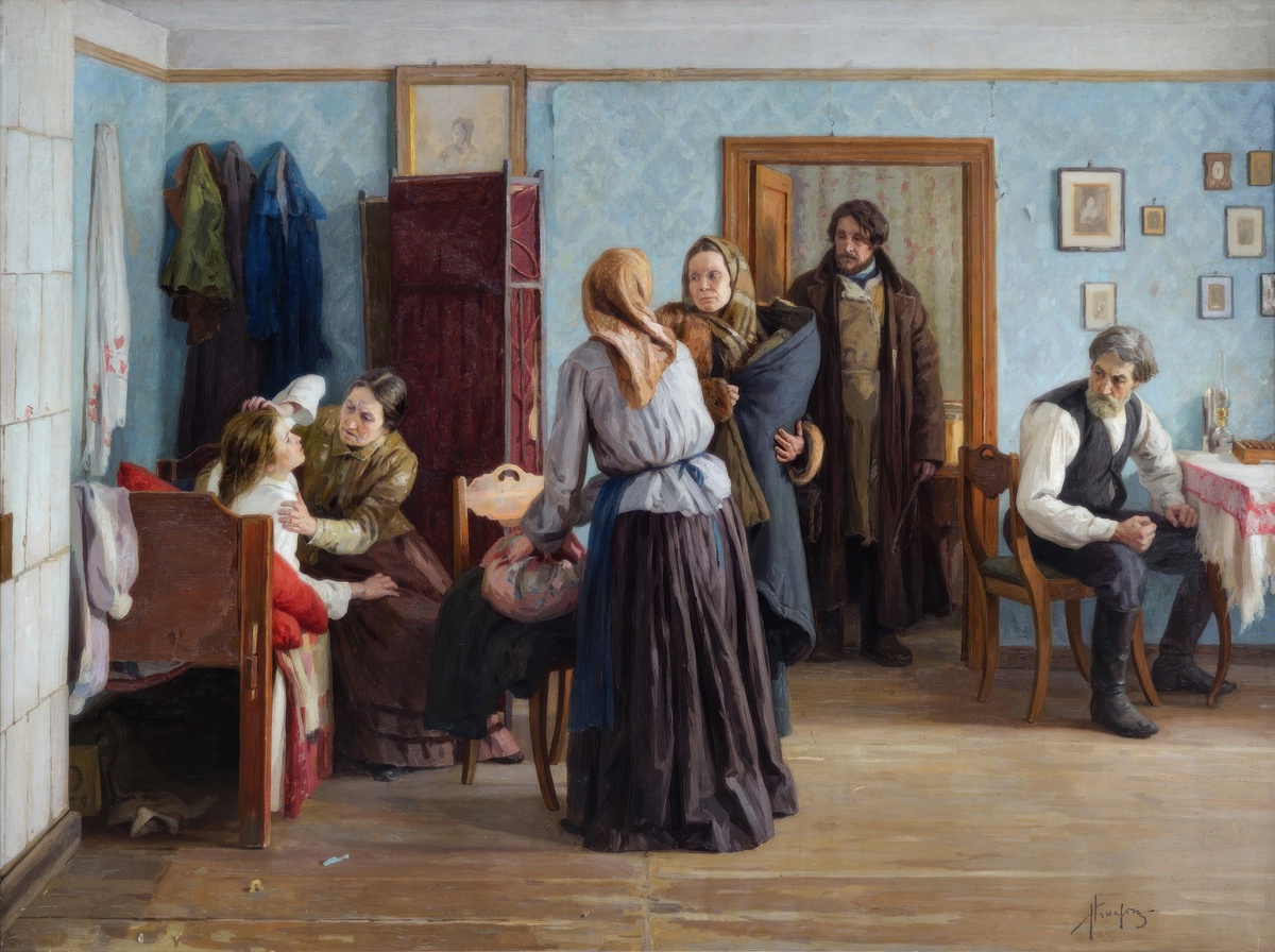 Михаил Игнатьев «В питомки. Прощание», 1910 год