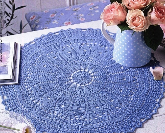 Ажурные салфетки крючком со схемами