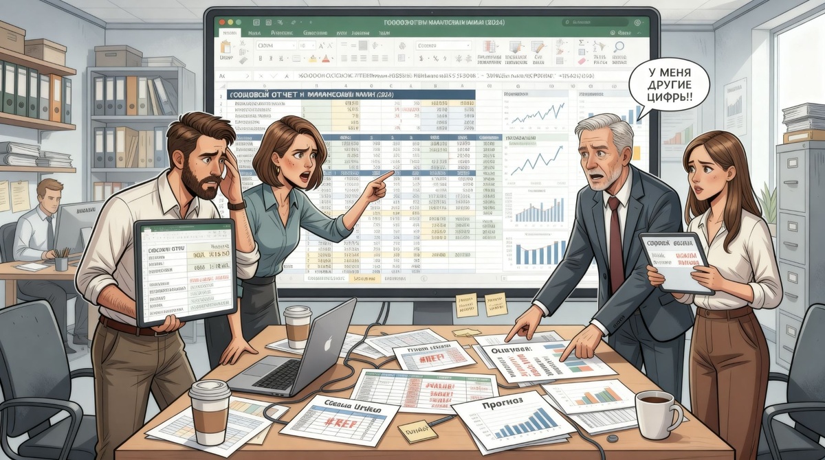 Путаница в данных, несколько людей смотрят на разные цифры.