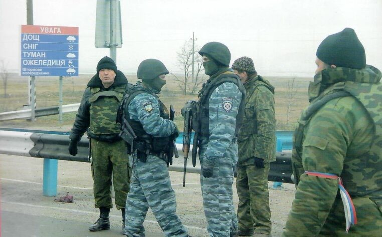 «Беркуты» в Чонгаре, март 2014 г.